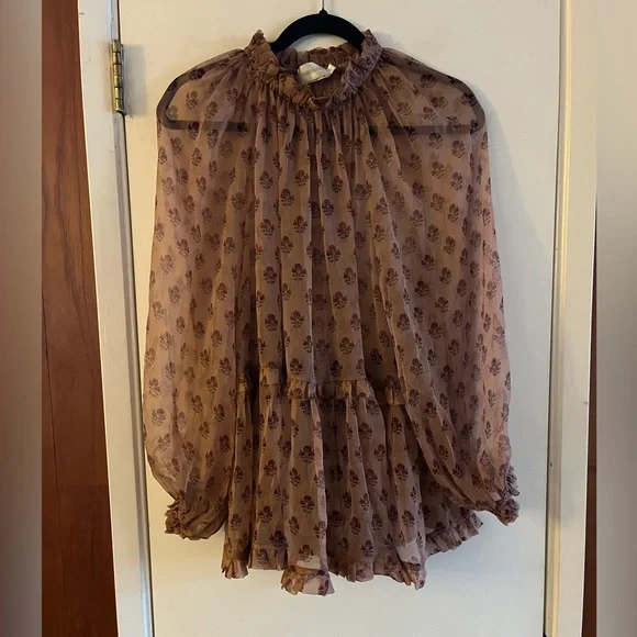 Zimmermann Karmic Stamp Silk Blouse - Picture 1 of 5